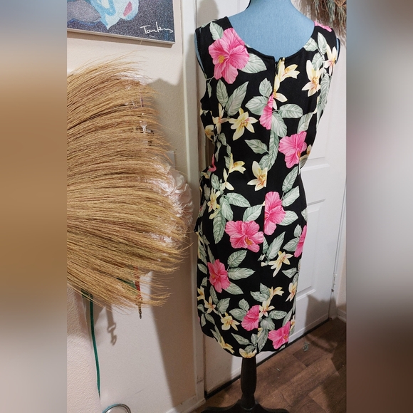 LA CABAÑA VINTAGE 90'S Y2K 2 PIECE FAUX WRAP SUMMER SHIFT DRESS WITH SHIRT - Picture 3 of 16